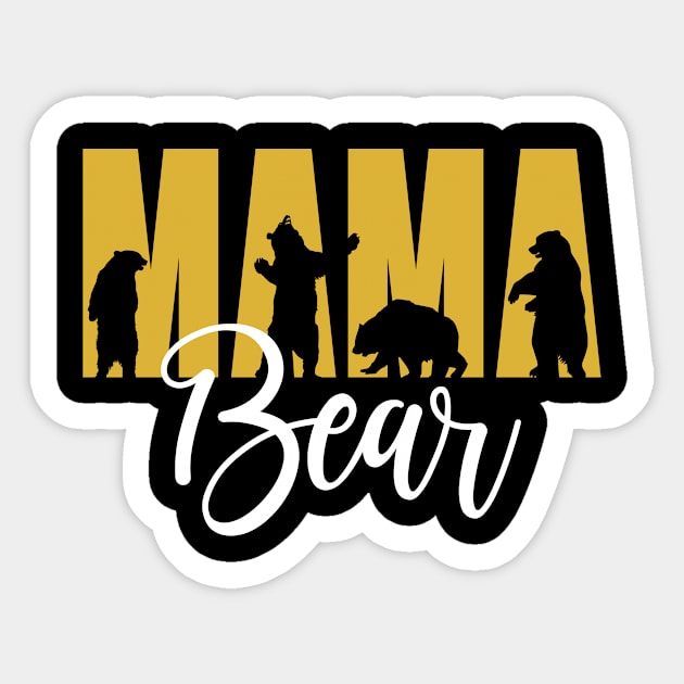 Mama Bear Mom Life Mother's Day Sticker by inksplashcreations